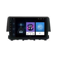 Lecteur DVD de voiture Android Jiawell, GPS, audio vidéo, radio Android, musique FM, lien téléphonique, Wifi, BT, navigation pour Honda Civic 2016-2019