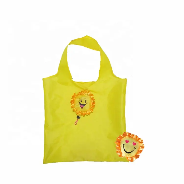 печати Защита от солнца цветок Декоративные полиэстер нейлон складная сумка для покупок