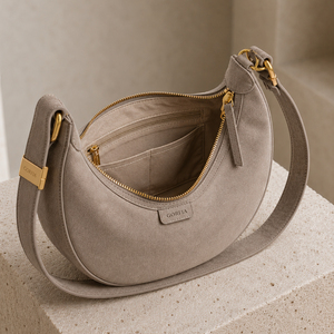 Nouveau Sac à Main Hobo Demi-Lune de Luxe 2026 pour Femme, en Cuir PU Gaufré, Sac à Bandoulière Décontracté Tendance avec Logo Personnalisé (OEM/ODM) - Product Image 6