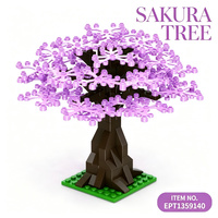 Jouet de construction EPT Maison dans les arbres à fleurs de cerisier, plastique ABS, 426 pièces, mini blocs d'assemblage, modèle de cerisier en pot