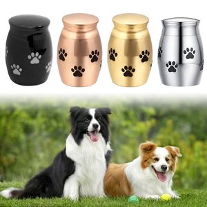 40*30mm 로즈골드 스테인리스 스틸 고양이 & 강아지 유골함 추모용 유골함 발자국 애완동물 화장 유골함 - Product Image 4