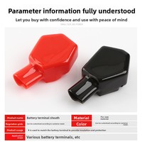 Manchon isolant en PVC souple pour borne de batterie, protection positive et négative pour applications automobiles