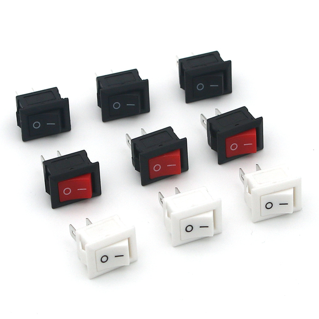 KCD11-101A Certified Industrial PA66 Material Rocker Switches 250Vac Max. IP20 Rated On-Off AC for Household Appliances