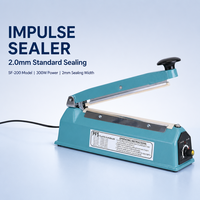 Scelleuse manuelle à impulsion SF-200, largeur de scellage 2 mm, corps en fer, machine de scellage thermique professionnelle pour sacs en polyéthylène épais