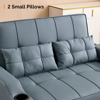 Pinzhi Home personnalisé petit canapé-lit gonflable 2 places convertible en cuir canapé-lit pliable mobilier moderne pour salon