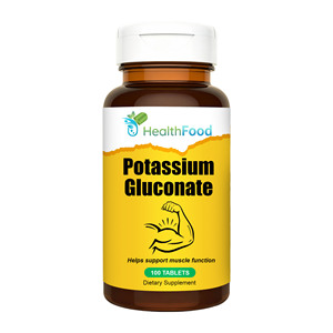 Comprimés de Gluconate de Potassium pour la Production d'Énergie, Gel de Cellulose, Complément Minéral Quotidien de Gluconate de Potassium pour l'Hydratation - Product Image 1