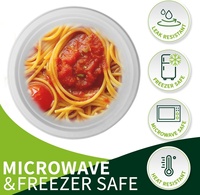 Assiettes rondes en canne à sucre biodégradables de qualité alimentaire, assiettes jetables compostables pour pique-nique et fêtes