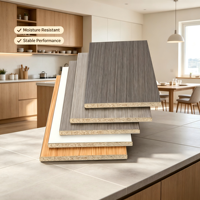 Panneau de contreplaqué mélaminé 1220x2440mm, surface à grain de bois, pour la fabrication de meubles et les projets d'aménagement intérieur