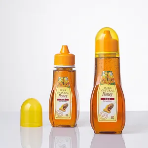 100G 150G 250G 380G 500G 1000G Transparent PET Plastic Bottle Honey Plastic Tip Squeeze Food Bottle