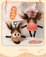 Z Wholesale Customization Porte-clés Peluche Pomme de Terre, Poupée en Peluche Légume à Grandes Lèvres, Style Dessin Animé Original, avec Boucle Métallique, Pendentif de Sac à Dos