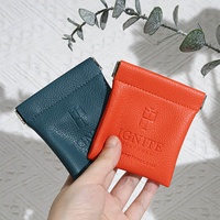 Nouvelle conception, porte-monnaie en cuir avec logo personnalisé, pochette à rouge à lèvres, petite pochette imperméable en cuir PU, sac à cosmétiques et bijoux