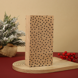 Sacchetto di carta Kraft di <span class=keywords><strong>capodanno</strong></span> Mini sacchetto di natale stampato regalo per caramelle biscotto imballaggio all'ingrosso della fabbrica - Product Image 6