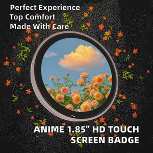 Badge électronique tactile IPS de 1,85 pouce, écran rond intelligent, en ABS, verre incurvé 2.5D, logo personnalisé, style anime - Product Image 2