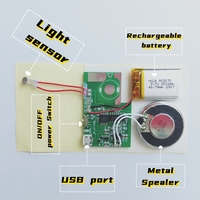 Module sonore MP3 enregistrable à capteur de lumière, puce musicale téléchargeable par USB pour boîte à musique DIY