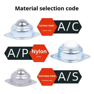 ZCCY-19A Universal-Kugellager Wa-01 Kohlenstoffstahl Nylon Edelstahl 30kg Tragfähigkeit Bull's Eye Lager Förderband-Rollenlager - Product Image 4