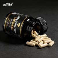 Compléments alimentaires quotidiens à base de composants végétaux naturels multiples, incluant des capsules fiables pour la vitalité masculine pour adultes.