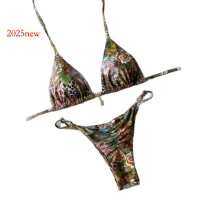 ชุดว่ายน้ำบิกินี่เว้าหลังของผู้หญิงพิมพ์ลายเซ็กซี่สำหรับ2025ใหม่ - Product Image 5