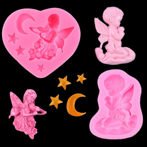 Molde <span class=keywords><strong>de</strong></span> Silicona con Alas <span class=keywords><strong>de</strong></span> Ángel para Niña, Molde <span class=keywords><strong>de</strong></span> Silicona para <span class=keywords><strong>Fondant</strong></span>, Decoración <span class=keywords><strong>de</strong></span> <span class=keywords><strong>Pasteles</strong></span>, Moldes para Hornear Chocolate - Product Image 1