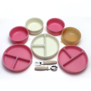 Set de Alimentación de Silicona Líquida para Bebés, Plato y Tazón de Silicona con Succión, Utensilios para la Alimentación y Destete Dirigido por el Bebé - Product Image 4