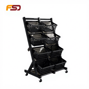 상업용 금속 슈퍼마켓 진열대 (50-80kg 용량) 사탕/사진칩 진열대 편의점 진열대 바구니 포함 - Product Image 1