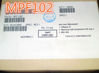 MPF102 Nuevo Transistor MOSFET RF Original, Transistor JFET de Canal N, 25V 20MA TO-92, Componentes Electrónicos