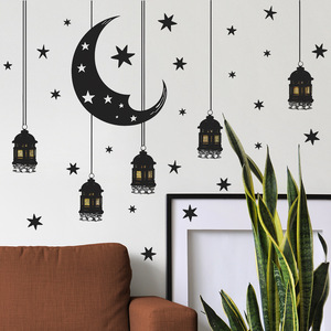 Ramadan decorazione luna stella lampadario autoadesivo in PVC adesivi da <span class=keywords><strong>parete</strong></span> musulmani decorazioni per la casa Festive per medio oriente adesivo da <span class=keywords><strong>parete</strong></span> - Product Image 4