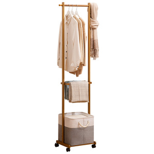 Simple floor-standing clothes <b>rack</b>, portable clothes <b>rack</b> for bedroom, home storage, minimalist style for rental rooms. - Product Image 5