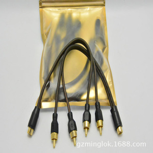 <b>Rca</b> <b>Audio</b> <b>Cable</b> 1 To 2 Splitter Pure Copper Male Female Connector For Car <b>Audio</b> Amplifier Wiring - Product Image 1