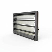 Fenêtre à persiennes verticales en alliage d'aluminium et verre RG Modern avec finition mate et garantie de 2 ans pour l'extérieur des hôtels