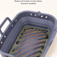 Plateau de cuisson pliable en silicone pour friteuse à air, facile à utiliser, compatible four et micro-ondes, moules à pain pour la maison et les voyages en plein air, camping