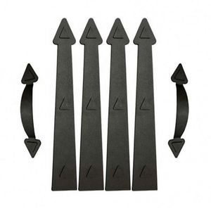 WEKIS Kit de quincaillerie décoratif magnétique en laiton noir antique pour portes de garage et de maison, avec faux charnières et poignées, pour l'extérieur et l'amélioration de l'esthétique extérieure - Product Image 1