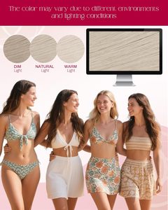 Extensions de cheveux Nano Bead en cheveux humains blond blanc, extensions à anneaux Nano <span class=keywords><strong>pour</strong></span> les voyages, sans chaleur, sans colle, extensions à fusion à <span class=keywords><strong>froid</strong></span> - Product Image 2
