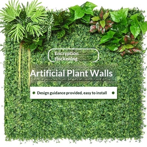 Mur végétal artificiel, gazon, verdure, panneau de plantes artificielles, jardin vertical, feuilles suspendues pour la décoration de mariage - Product Image 3