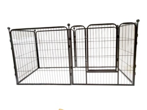 Moderno 6/8-pannello Pet box porta in ferro pieghevole cucciolo di cane box piccoli medi grandi cani sicuro modello animale - Product Image 2