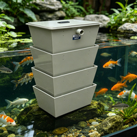 Filtre de douche Cowater Bakki 1000L/H 0W, système de filtration puissant 20kg 100x30x80cm pour l'aménagement d'étangs à poissons et de koïs, gestion de l'eau propre