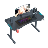 Beisijie Multi-Funcional PC Gamer Usado RGB Negro Altura Ajustable Escritorio de elevación Mesa Escritorio de juegos de computadora