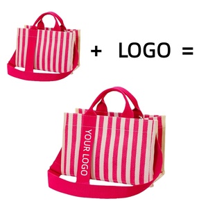 Bolsa de Mano Personalizable Pack World para <span class=keywords><strong>Mujer</strong></span>, Tamaño Mediano, a Rayas, con Cierre de <span class=keywords><strong>Cremallera</strong></span>, Asa, Moderna, Reutilizable para Compras - Product Image 5