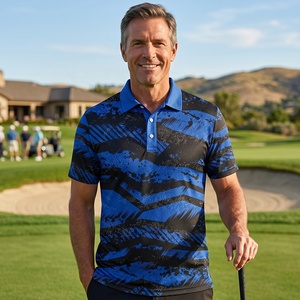 Camisetas Polo para Hombre con Estampado por Sublimación Completa OEM/ODM, Patrón Floral Personalizado, Tela de Poliéster y Spandex, Polos Deportivos de Fábrica - Product Image 1