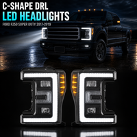 Phares LED JC Upgrade Factory en gros avec clignotants animés 2017-2019 pour Ford F250 F350 F450 F550 Pickup Truck