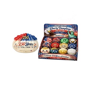 Juguete Blandito <span class=keywords><strong>de</strong></span> Panecillo al Vapor con Diseño <span class=keywords><strong>de</strong></span> Bandera <span class=keywords><strong>de</strong></span> los 250 Años <span class=keywords><strong>de</strong></span> DHF USA, <span class=keywords><strong>de</strong></span> PU <span class=keywords><strong>de</strong></span> Rebote Lento, Set <span class=keywords><strong>de</strong></span> Caja <span class=keywords><strong>de</strong></span> Regalo Conmemorativa 1776-2026 - Product Image 5