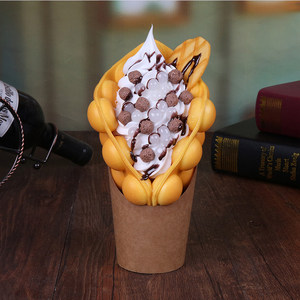 Bubble Gaufre Modèle <span class=keywords><strong>Faux</strong></span> Crème Glacée Oeuf Double Gaufres <span class=keywords><strong>Faux</strong></span> Alimentaire Affichage PU Rebond Snack Props Belge Décor Personnalisé Cuisson Fruits - Product Image 5