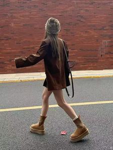 <span class=keywords><strong>2025</strong></span> Mới Bán Buôn Thiết Kế Giày Thời Trang Mùa Đông Dễ Thương Tuyết Khởi Động Khởi Động Ấm Áp Cho Phụ Nữ Cao Bồi Của Phụ Nữ Da Mùa Đông Khởi Động - Product Image 6