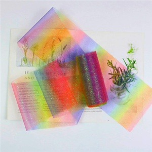 Arc-en-ciel Paillettes <span class=keywords><strong>Tulle</strong></span> Rouleaux pour Chemin de Table Chaise Ceinture Arc Pet <span class=keywords><strong>Tutu</strong></span> Jupe <span class=keywords><strong>Couture</strong></span> Artisanat Tissu Mariage Anniversaire Ruban - Product Image 3