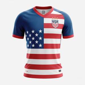 कस्टम यूएसए प्रशंसक फुटबॉल जर्सी विश्व फुटबॉल कप 2026 गर्म कपड़े ट्रैकसूट प्रशिक्षण पहनने के लिए - Product Image 4