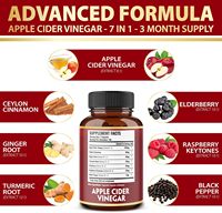 Capsules de cidre de pomme Biocaro avec cannelle de Ceylan, racine de gingembre, sureau, capsule de supplément de curcuma