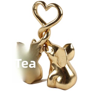 SWAITE Luxury Little <strong>Elephant</strong> Resin Ornament Creative <strong>Gift</strong> for Valentine's Day-Perfect Living Room Desk Decor - Product Image 3