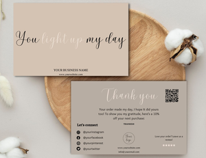 Düzenlenebilir Modern satın alma kartınız için teşekkürler küçük iş teşekkür ederim kartvizitler logonuzu ekleyebilirsiniz özelleştirilebilir boyutu - Product Image 6