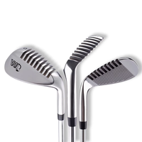 Approvisionnement direct usine : Wedge de golf en acier inoxydable pour le chipping et le sable, à rainures dentelées, avec loft et logo personnalisables