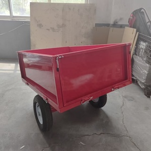 Chariot à benne basculante en acier pour jardin, pelouse, tracteur - Product Image 3