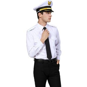 Havayolu kullanımı için üretilen erkek beyaz Epaulet <span class=keywords><strong>pilot</strong></span> havacılık üniforma gömlek - Product Image 2